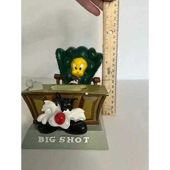 Looney Tunes SYLVESTER & TWEETY "BIG SHOT" 1996 Warner Bros Desk Figurine - Picture 6 of 6